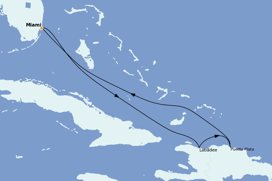 Itinerario del crucero Caribe del Este 5 días a bordo del Freedom of the Seas