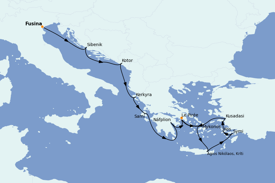 Itinerario del crucero Mediterráneo Occidental 14 días a bordo del Seabourn Quest