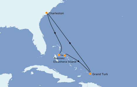 Itinerario del crucero Bahamas 7 días a bordo del Carnival Sunshine