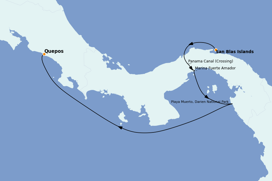 Itinerario del crucero Riviera Mexicana 7 días a bordo del Le Champlain