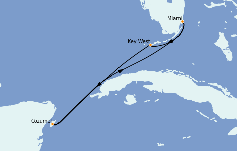 Itinerario del crucero Caribe del Oeste 5 días a bordo del Celebrity Silhouette