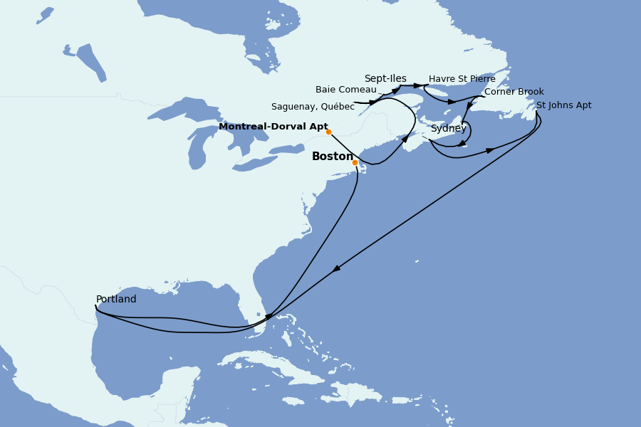 Itinerario del crucero Canadá 11 días a bordo del Insignia