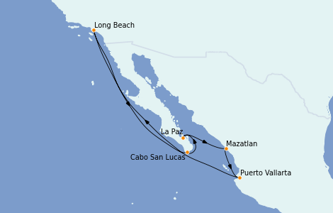 Itinerario del crucero Riviera Mexicana 8 días a bordo del Carnival Panorama
