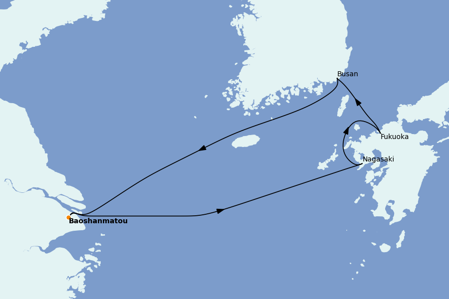 Itinerario del crucero China, Japón, Hong Kong, Taiwán, Corea del Sur 6 días a bordo del Spectrum of the Seas
