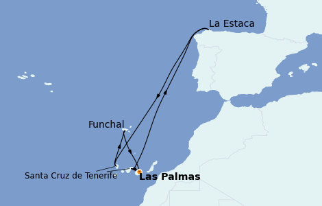 Itinerario del crucero Islas Canarias 10 días a bordo del Azamara Journey