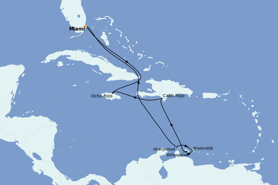 Itinerario del crucero Caribe del Este 10 días a bordo del MSC Divina