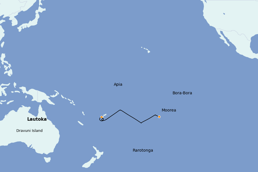Itinerario del crucero Tahití, Bora Bora, Cook Islands 14 días a bordo del Norwegian Sun