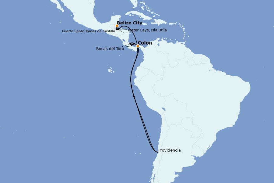 Itinerario del crucero Caribe del Este (Antillas) 10 días a bordo del Le Champlain
