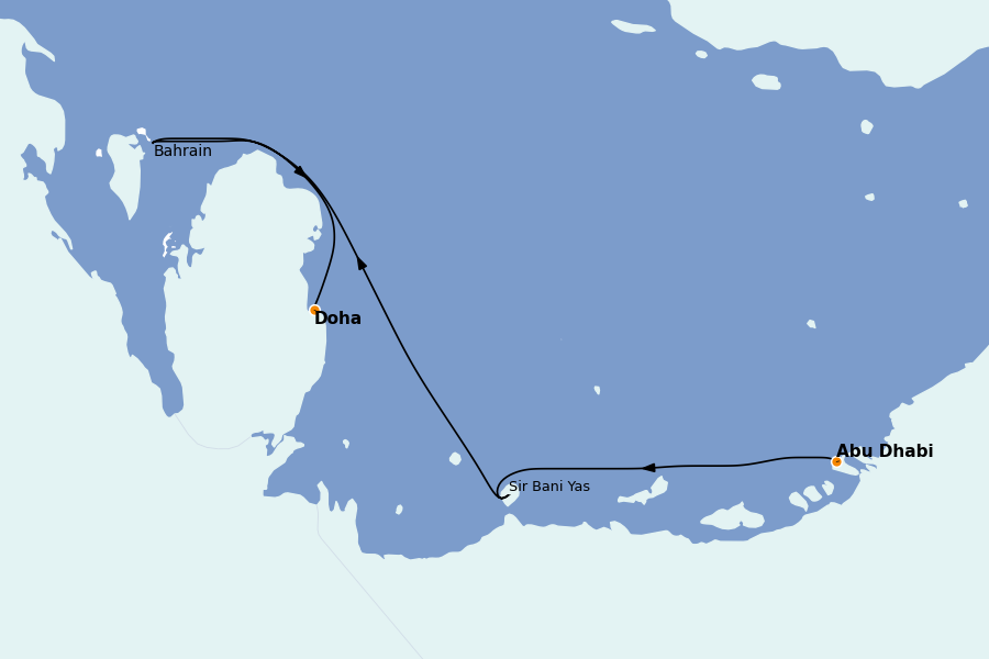 Itinerario del crucero Dubái 7 días a bordo del Celestyal Journey