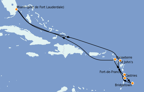 Itinerario del crucero Caribe del Este 10 días a bordo del Celebrity Equinox