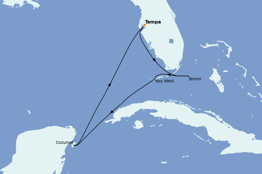 Itinerario del crucero Caribe del Oeste - México (América Central, Cuba, Jamaica) 7 días a bordo del Celebrity Summit