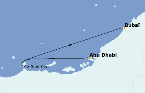 Itinerario del crucero Dubái 3 días a bordo del MSC Virtuosa