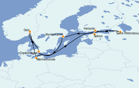 Itinerario del crucero Mar Báltico 10 días a bordo del Enchanted Princess