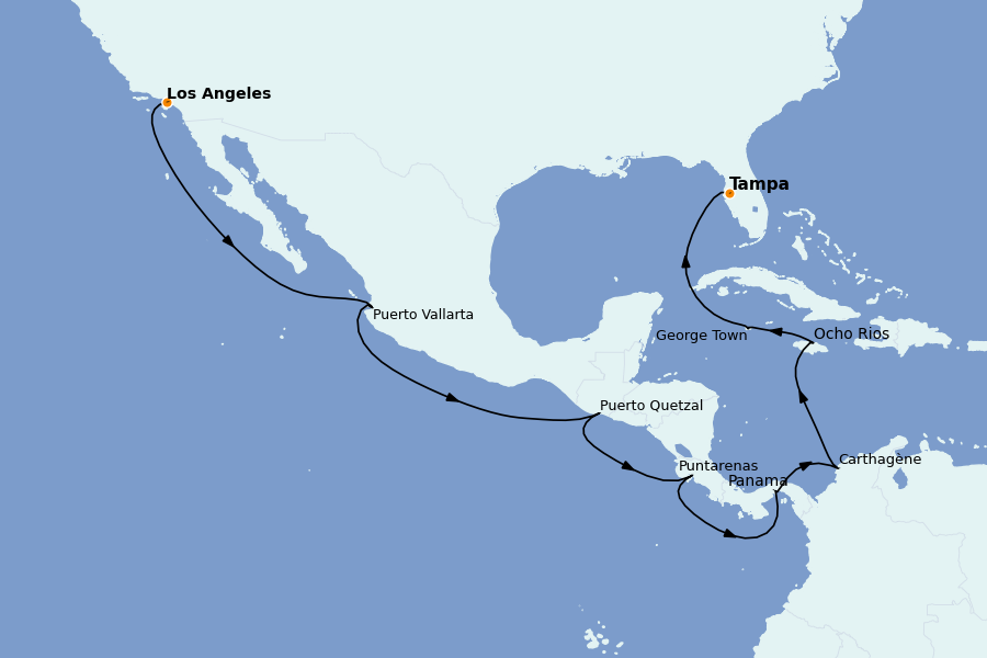 Itinerario del crucero Caribe del Este (Antillas) 17 días a bordo del Celebrity Summit