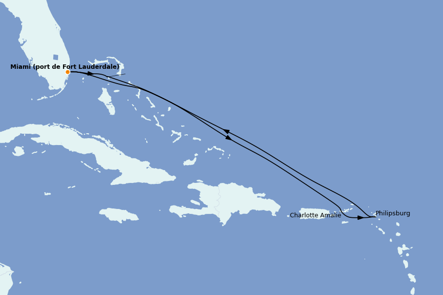Itinerario del crucero Caribe del Este (Antillas) 7 días a bordo del Oasis of the Seas