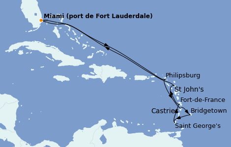 Itinerario del crucero Caribe del Este 11 días a bordo del Celebrity Equinox