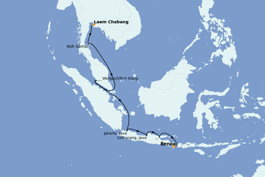 Itinerario del crucero Asia 11 días a bordo del Seven Seas Explorer