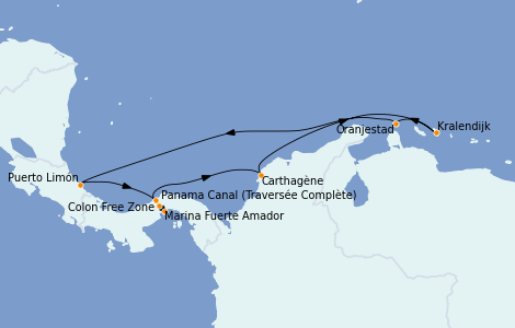 Itinerario del crucero Caribe del Este 9 días a bordo del Norwegian Jewel