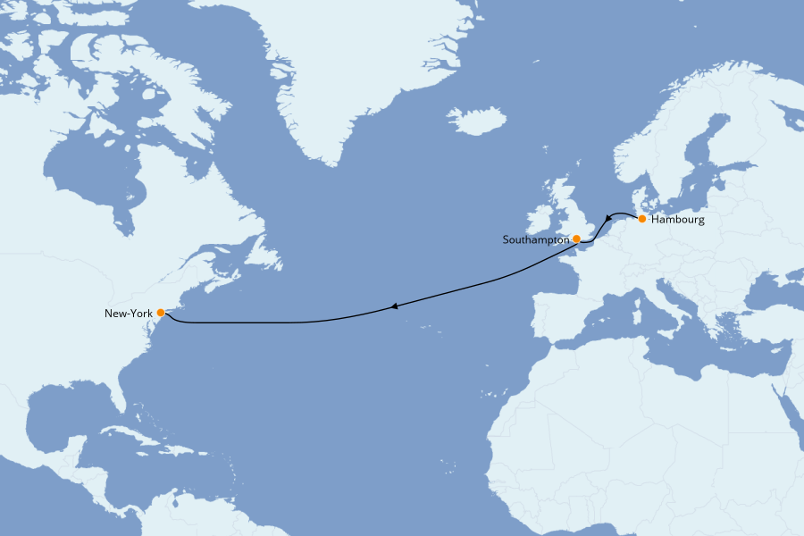 Itinerario del crucero Islas Británicas 9 días a bordo del Queen Mary 2
