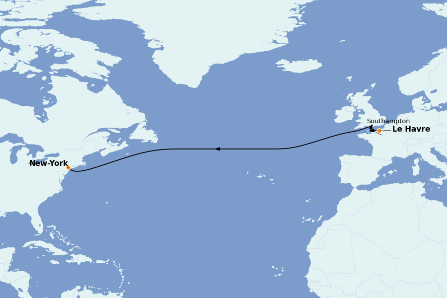 Itinerario del crucero Islas Británicas 9 días a bordo del Queen Mary 2