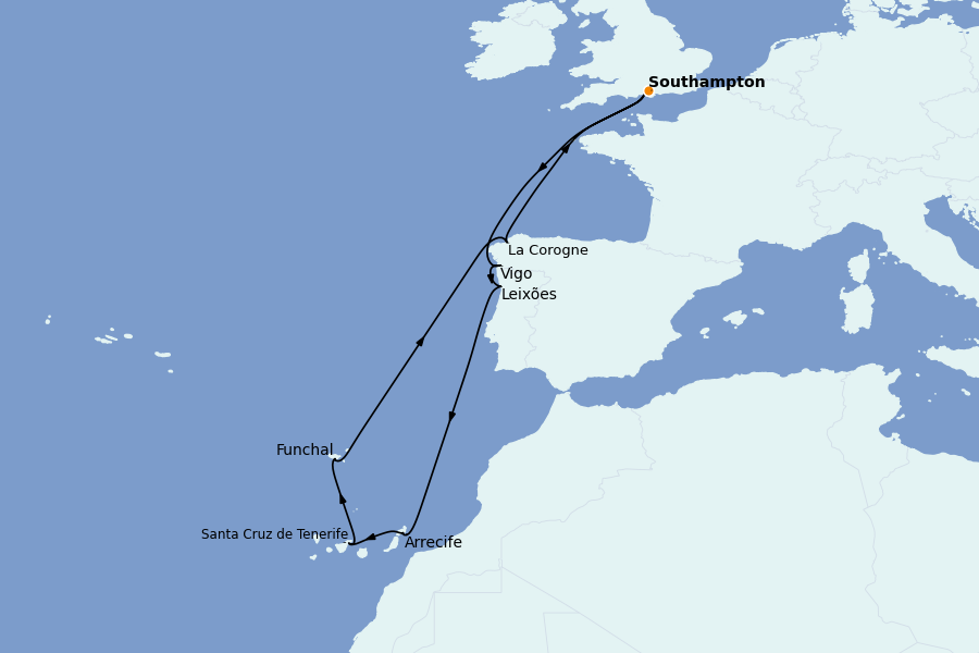 Itinerario del crucero Mediterráneo 11 días a bordo del Celebrity Apex