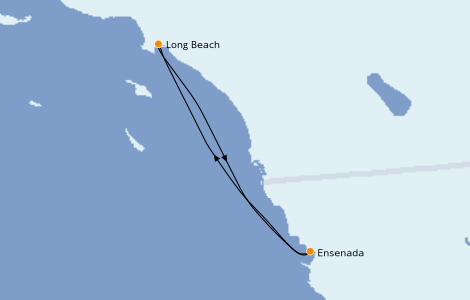 Itinerario del crucero California 3 días a bordo del Carnival Radiance