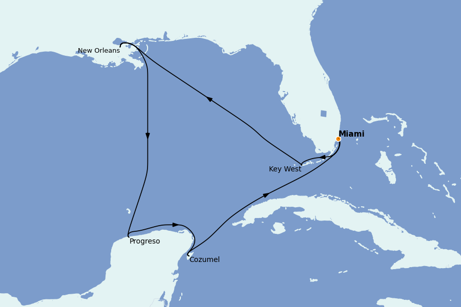 Itinéraire de la croisière Caraïbes de l'Est (Antilles) 10 jours à bord du Explora II