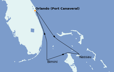 Itinerario del crucero Caribe del Este 4 días a bordo del Carnival Elation