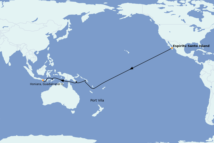 Itinéraire de la croisière Caraïbes de l'Ouest - Mexique, Cuba, Jamaïque 20 jours à bord du Paul Gauguin