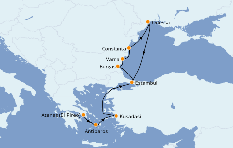 Itinerario del crucero Grecia y Adriático 11 días a bordo del Azamara Journey