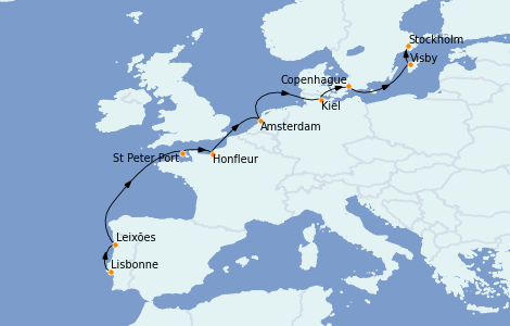 Itinerario del crucero Mar Báltico 10 días a bordo del Azamara Pursuit