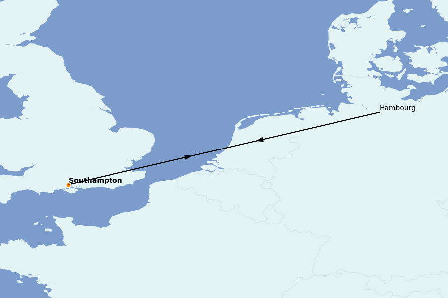 Itinerario del crucero Islas Británicas 5 días a bordo del Sky Princess