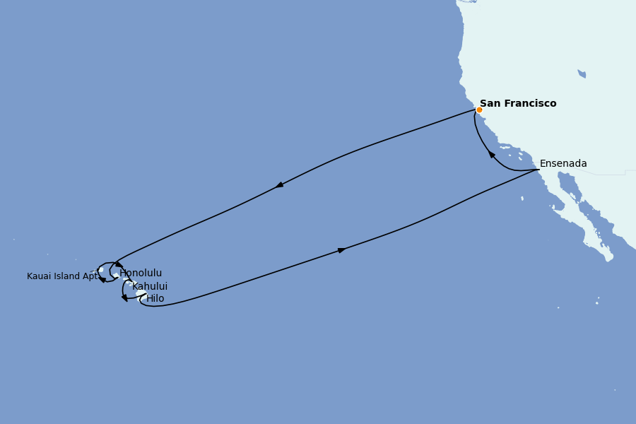 Itinerario del crucero Riviera Mexicana y América Central (Costa Pacífica) 16 días a bordo del Ruby Princess