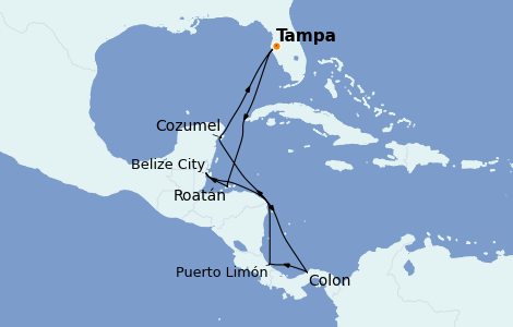 Itinerario del crucero Caribe del Oeste 11 días a bordo del Celebrity Constellation
