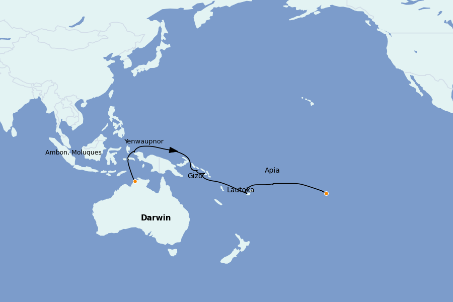 Itinéraire de la croisière Thaïlande, (Bali) Indonésie, Malaisie, Singapour, Vietnam, Birmanie, Philippines 35 jours à bord du Seabourn Pursuit