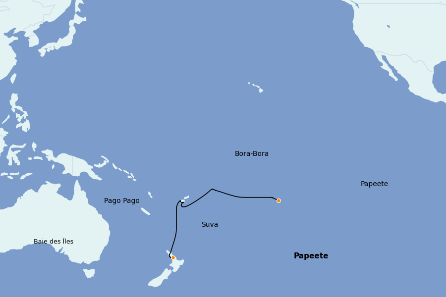 Itinerario del crucero Australia 2026 17 días a bordo del Seven Seas Navigator