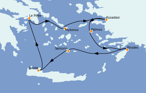 Itinerario del crucero Grecia y Adriático 7 días a bordo del Silver Spirit