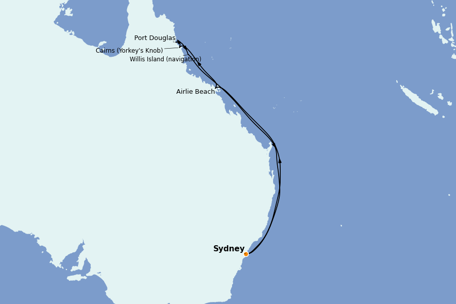 Itinerario del crucero AUSTRALIA Y NUEVA ZELANDA 11 días a bordo del Celebrity Edge
