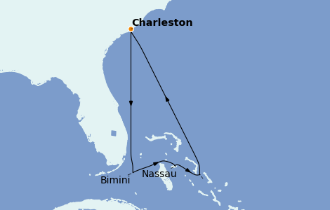 Itinerario del crucero Bahamas 6 días a bordo del Carnival Sunshine
