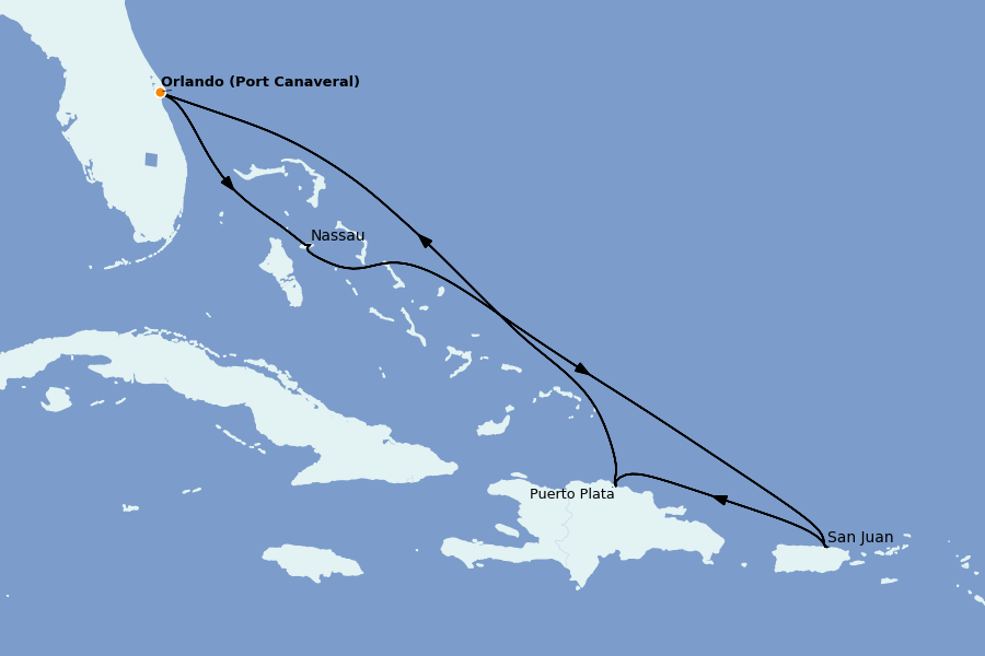 Itinerario del crucero Caribe del Este (Antillas) 14 días a bordo del MSC Grandiosa