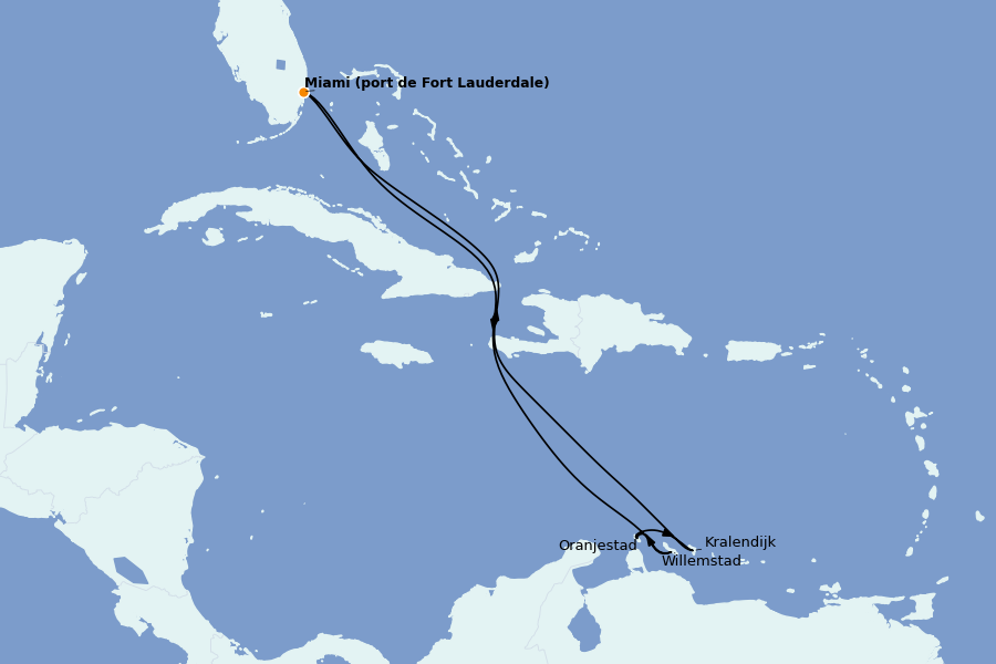 Itinerario del crucero Caribe del Este 8 días a bordo del Regal Princess