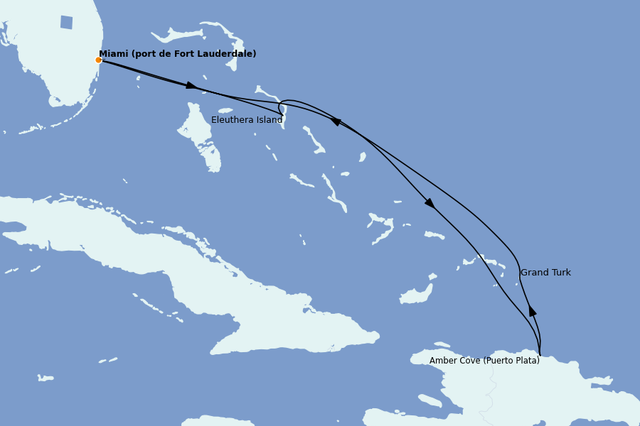 Itinerario del crucero Caribe del Este 7 días a bordo del Regal Princess