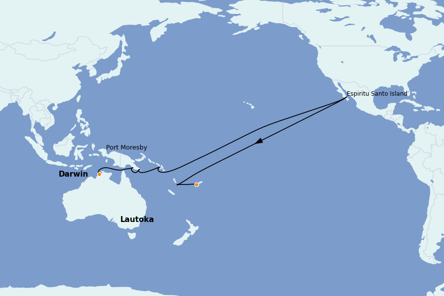 Itinéraire de la croisière AUSTRALIE ET NOUVELLE-ZÉLANDE 16 jours à bord du Le Jacques Cartier