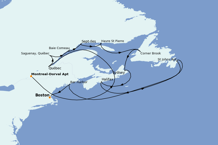 Itinerario del crucero Alaska, Canadá y Glaciares 11 días a bordo del Insignia