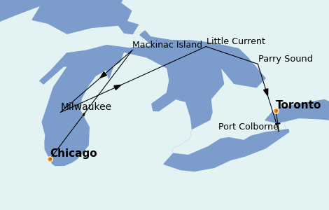 Itinerario del crucero Alaska 7 días a bordo del Le Bellot