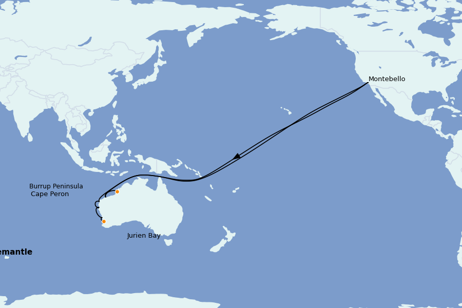 Itinéraire de la croisière AUSTRALIE ET NOUVELLE-ZÉLANDE 10 jours à bord du Le Soléal