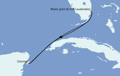 Itinerario del crucero Caribe del Oeste 4 días a bordo del Celebrity Edge