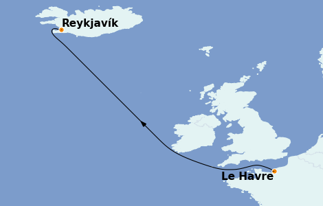Itinerario del crucero Exploración polar 6 días a bordo del Le Commandant Charcot