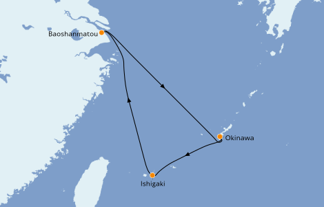 Itinerario del crucero Asia 5 días a bordo del Spectrum of the Seas