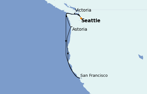 Itinerario del crucero Alaska 7 días a bordo del Crown Princess